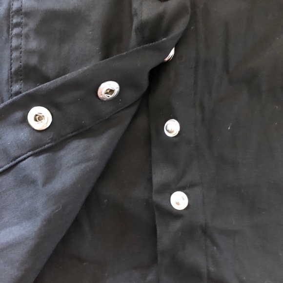 Black button up mini skirt NWOT size M - Picture 5 of 8